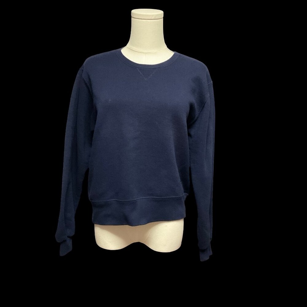 Plain Navy Sweatshirt w/ Embroidered Logo